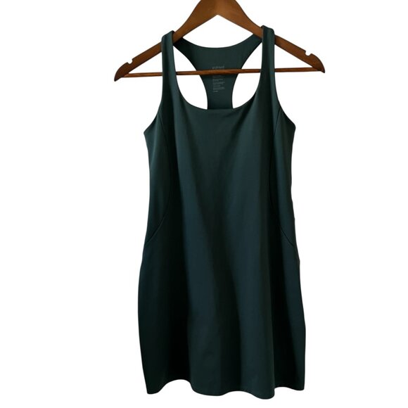 Girlfriend Collective Paloma Racerback Sports Dress In Moss Size M - Picture 1 of 16